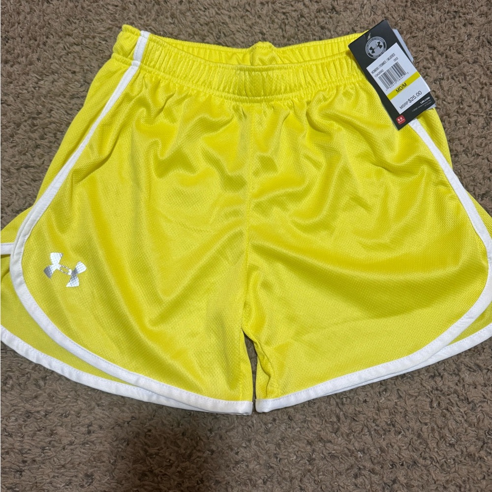 Under Armour Women's Yellow Athletic Shorts